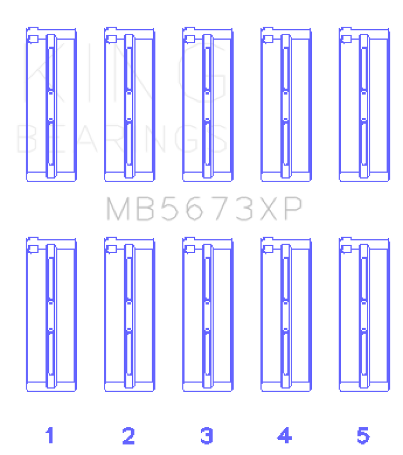 King Engine Bearings Honda F20C/F22C 16v Performance Main Bearing Set - Size STD thumbnail 3