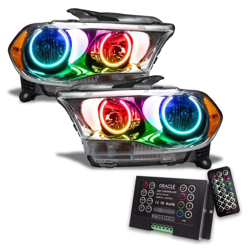 Oracle 11-13 Dodge Durango SMD HL Halogen - Chrome - ColorSHIFT w/ 2.0 Controller thumbnail 3