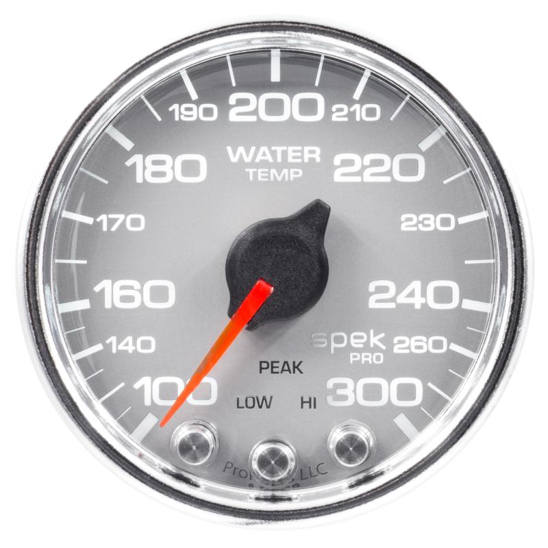 Autometer Spek-Pro Gauge Water Temp 2 1/16in 300f Stepper Motor W/Peak & Warn Slvr/Chrm thumbnail 7