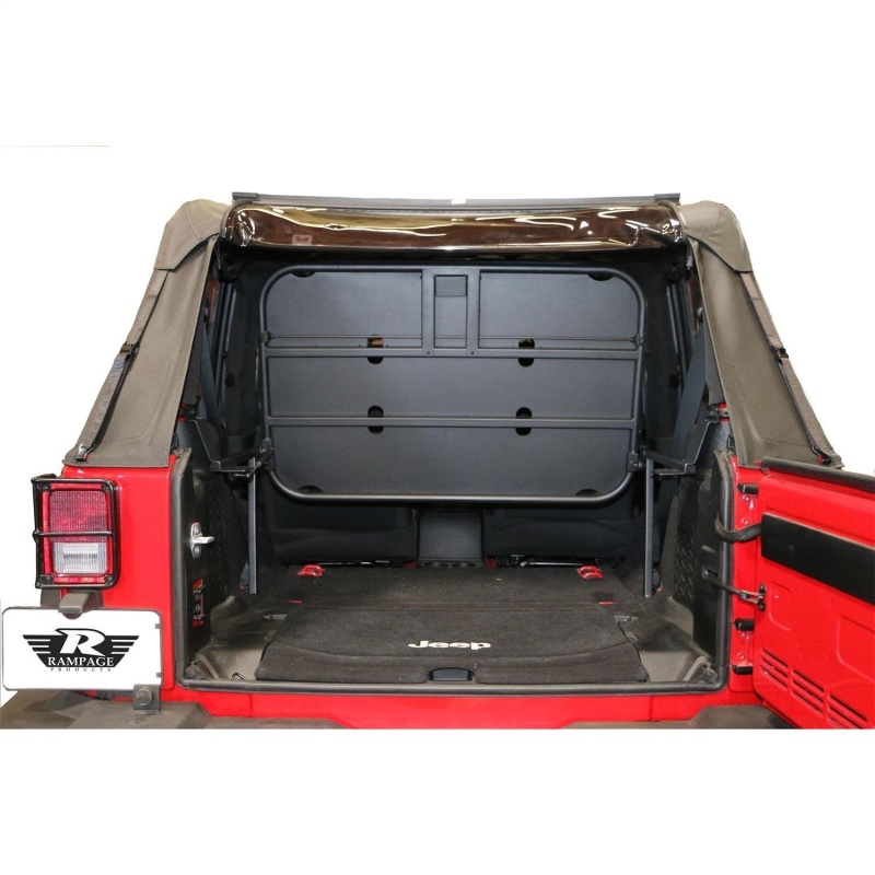 Rampage 2007-2018 Jeep Wrangler(JK) Rear Sport Rack - Black thumbnail 3