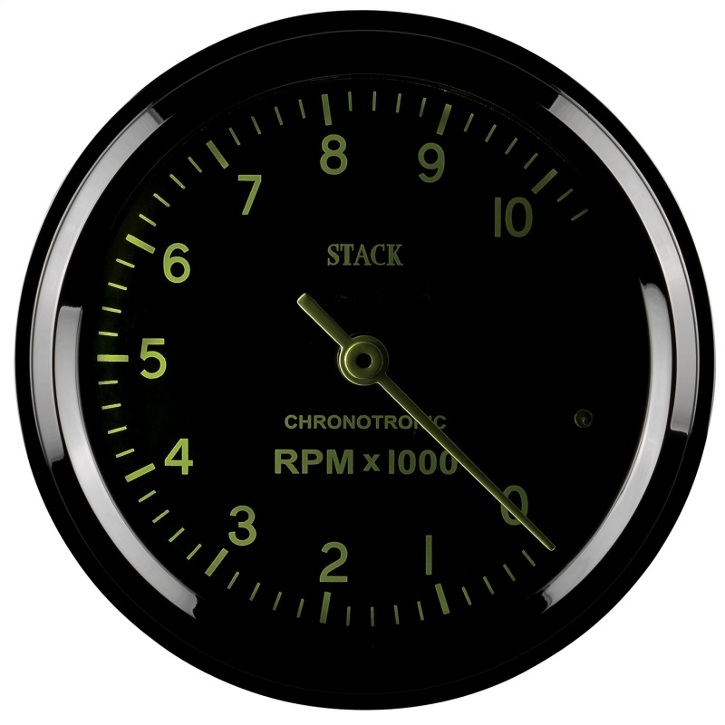 Autometer Chronocentric Tachometer - 80mm Blk - 0-10K RPM