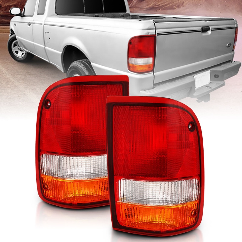 ANZO 1993-1997 Ford Ranger Tail Light Red/Clear (OE) thumbnail 8