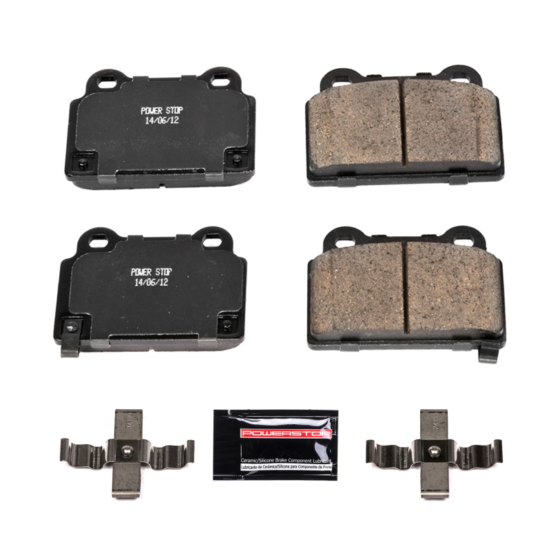 Power Stop 08-15 Mitsubishi Lancer Rear Z23 Evolution Sport Brake Pads w/Hardware thumbnail 2