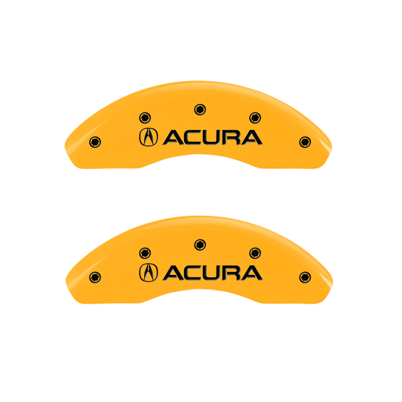 MGP 4 Caliper Covers Engraved Front Acura Rear RDX Yellow Finish Black Char 2016 Acura RDX thumbnail 5