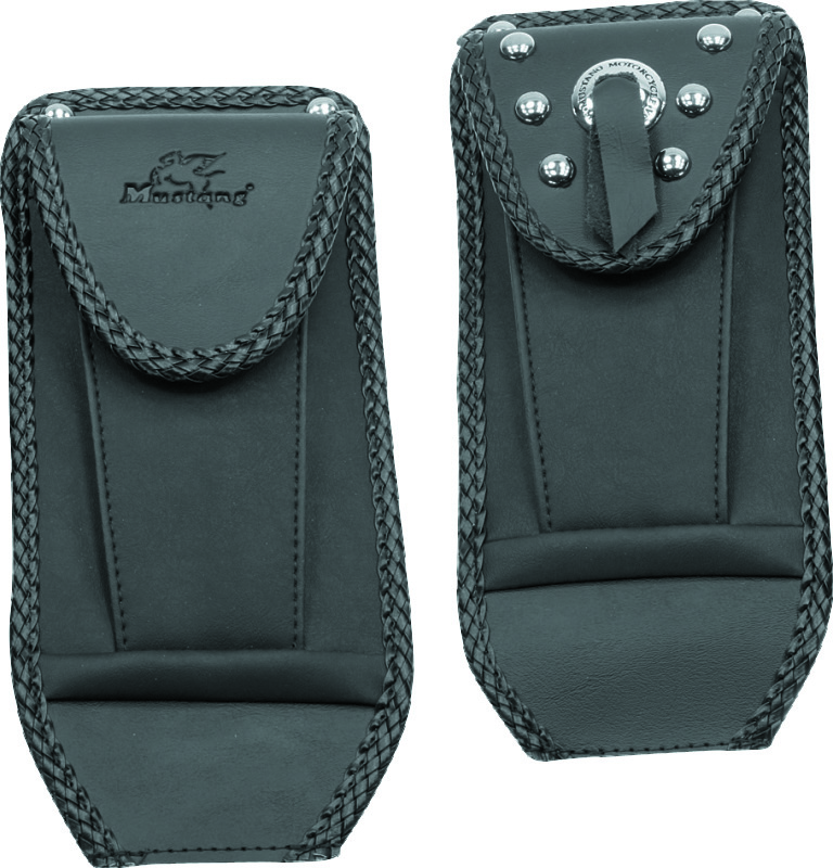 Mustang 00-15 Harley Softail Rear Tire Wide Tripper Solo Seat w/Driver Backrest - Distressed Brown