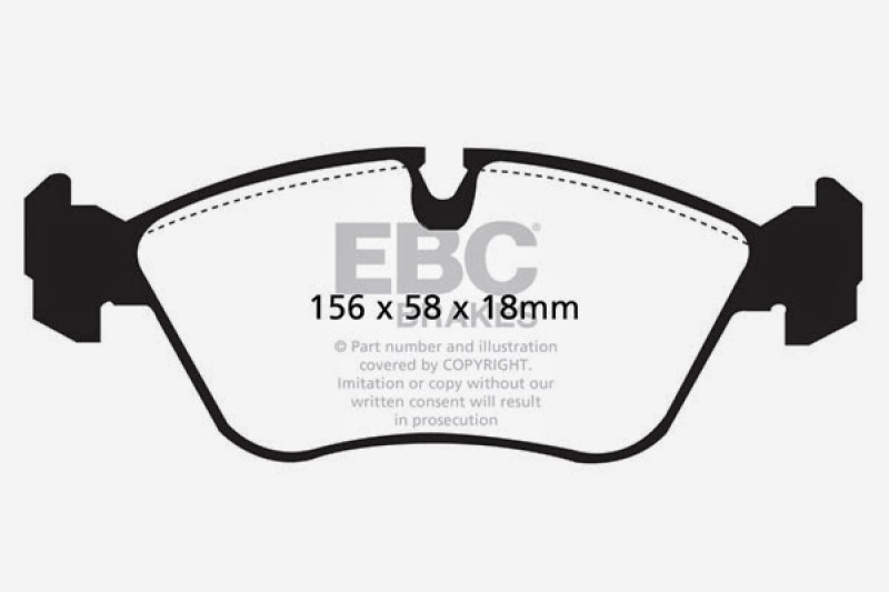 EBC 93-97 Volvo 850 2.3 Turbo Ultimax2 Front Brake Pads thumbnail 4