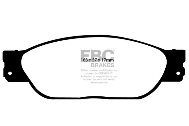 EBC 01-05 Ford Thunderbird 3.9 Redstuff Front Brake Pads thumbnail 5