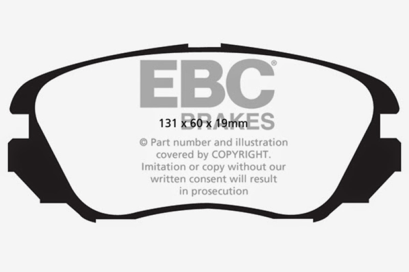 EBC 10+ Buick Allure (Canada) 3.0 Greenstuff Front Brake Pads thumbnail 5