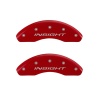 MGP Front set 2 Caliper Covers Engraved Front Insight Red finish silver ch thumbnail 7