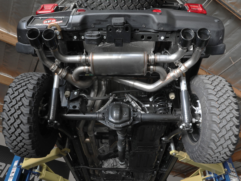 aFe Vulcan Series 2.5in 304SS Cat-Back Exhaust 2021+ Jeep Wrangler 392 6.4L w/ Black Tips thumbnail 9