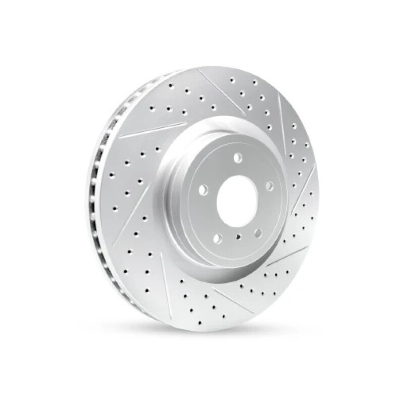 R1 03-08 Acura Tsx Rear Left Drilled & Slotted Geo-Carbon Rotor
