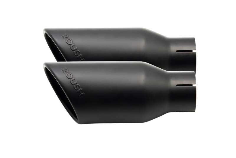 Roush 15-24 Ford F-150 5.0L 4in Black Exhaust Dual Tips - Pair thumbnail 2