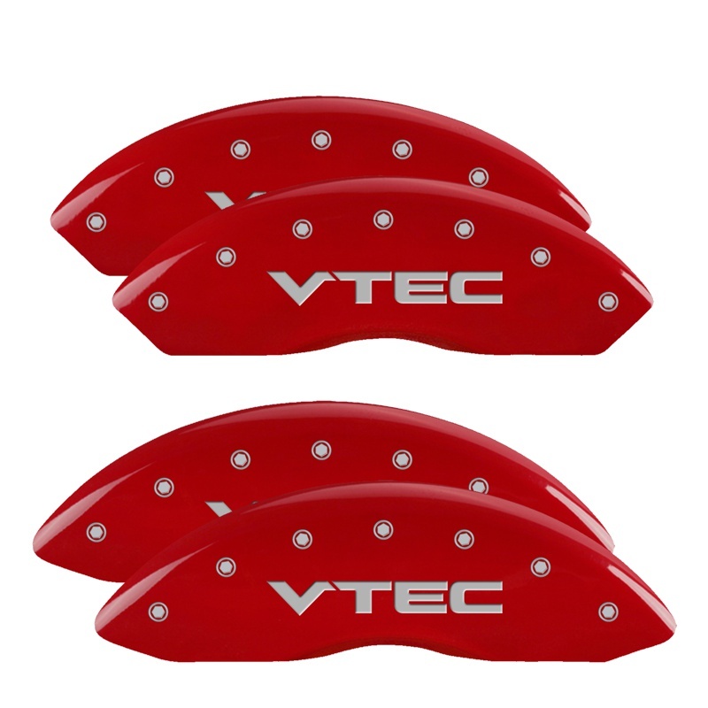 MGP 4 Caliper Covers Engraved Front & Rear Vtech Red finish silver ch thumbnail 5