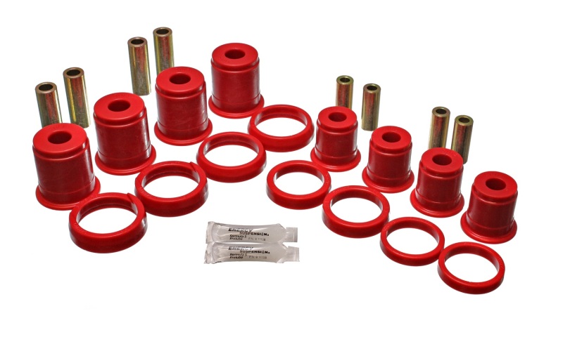 Energy Suspension 84-01 Jeep Cherokee/Wagoneer/Comanche 2WD Red Front Control Arm Bushings thumbnail 5