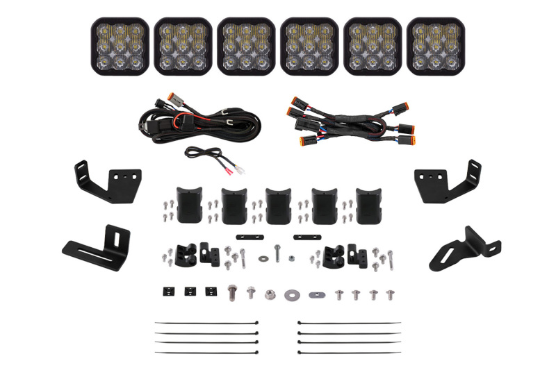Diode Dynamics Prinsu/Sherpa Roof Racks- SS5 6-Pod CrossLink Mounting Kit - Pro White Driving thumbnail 2