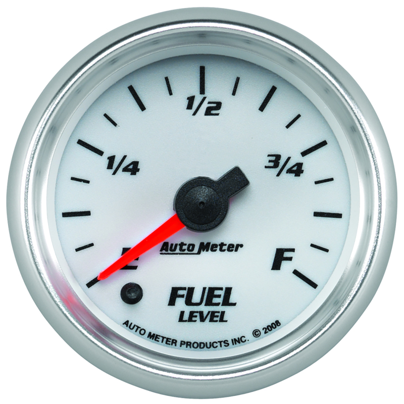 Autometer Pro-Cycle Gauge Fuel Level 2 1/16in 0-280 Programmable White thumbnail 5