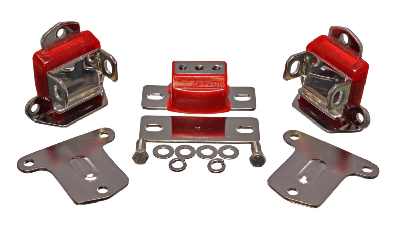 Energy Suspension 67-72 Chevrolet Camaro Red Motor and Transmission Mounts; Chrome Finish thumbnail 4