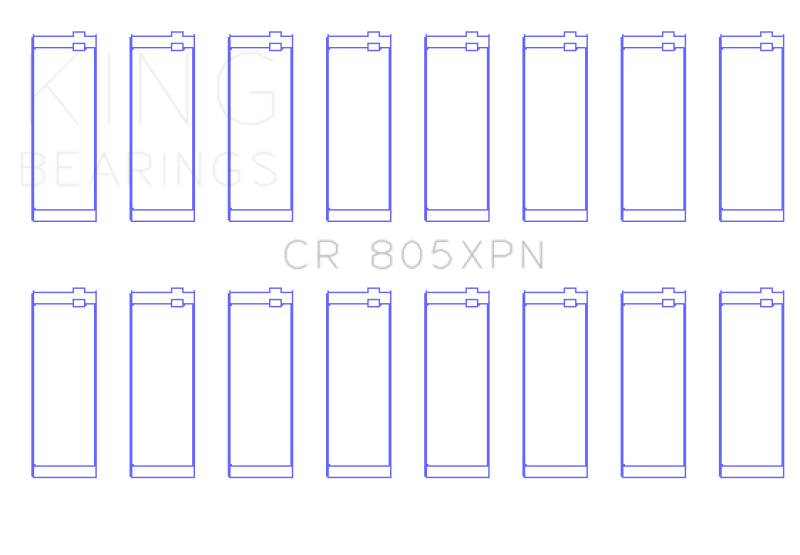 King Chrysler 273/277/301/303/313/318/326/340ci (Size 010) Performance Rod Bearing Set thumbnail 4