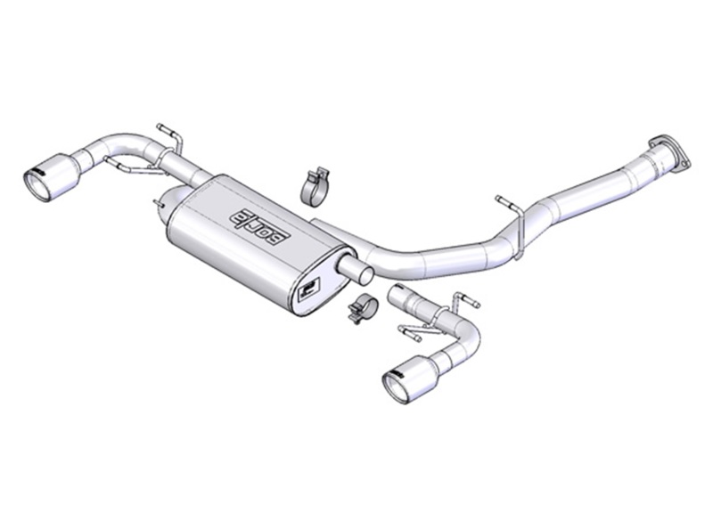 Borla 03-09 Mazda RX-8 1.3L Single Round Rolled Angle-Cut Cat-Back Exhaust thumbnail 2