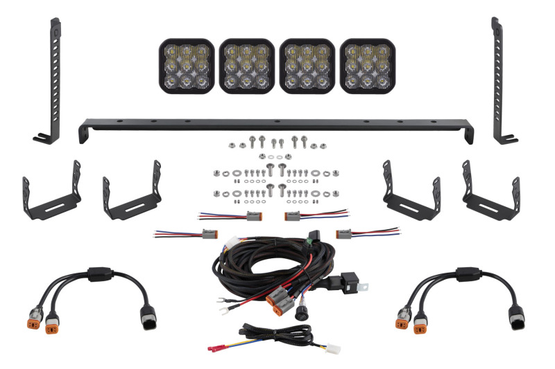 Diode Dynamics 14-23 Toyota 4Runner SS5 Stealth Grille LED 4-Pod Kit - Pro White Driving thumbnail 2