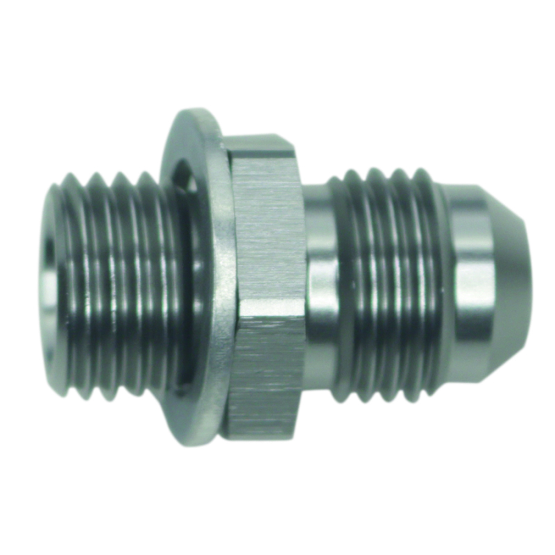 DeatschWerks 6AN Male Flare to M14 X 1.5 Male Metric Adapter (Incl Washer) - Anodized Matte Black thumbnail 7