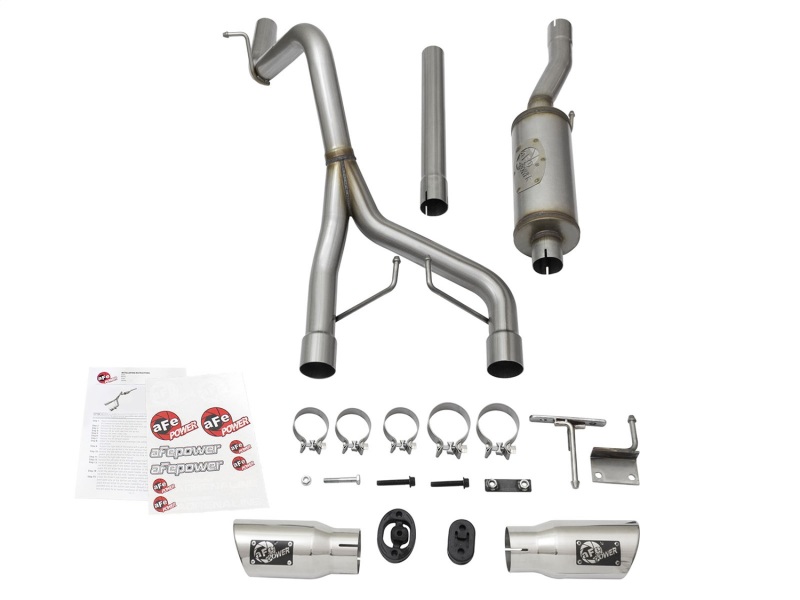 aFe Rebel Series CB 2.5in Dual Center Exit SS Exhaust w/ Polish Tip 07-15 Jeep Wrangler 3.6L/3.8L V6 thumbnail 4