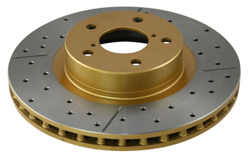 DBA Street Series X-Gold Disc Brake Rotors DBA648X Rotor, Cross-Drilled, Slotted, X-Gold, Uni-Directional, Subaru, Front, Each thumbnail 8