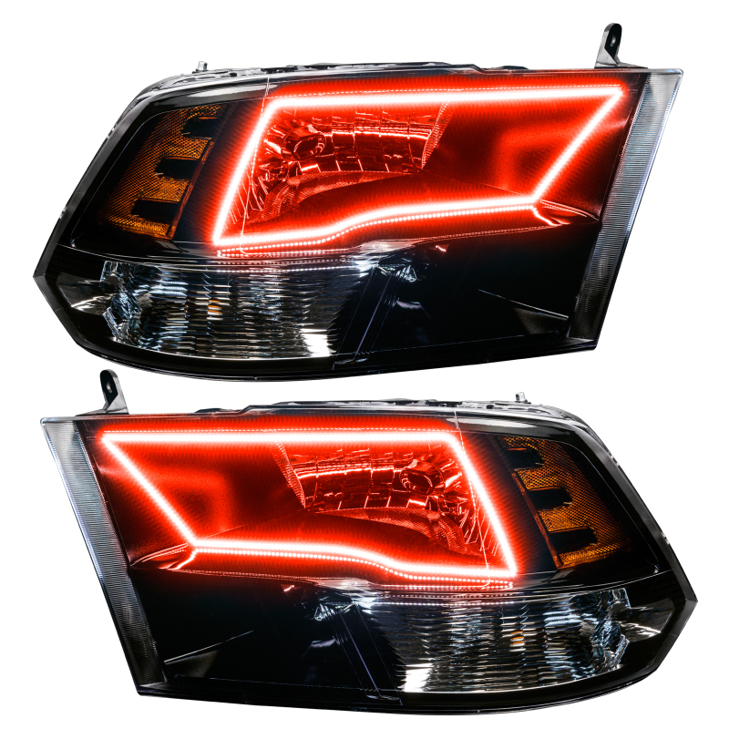 Oracle 09-17 RAM 1500 TRX/SLT Quad Pre-Assembled Headlights - Blk Housing - ColorSHIFT thumbnail 5