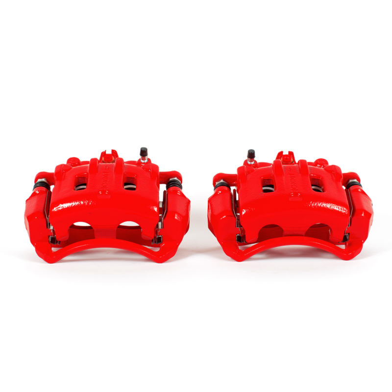 PowerStop Z23 Evolution Sport Brake Upgrade Kits with Calipers KC2090 Disc Kits, Calipers, Front, Cross-drilled/Slotted Rotors, 2-piston Red Calipers, Chevrolet, Kit thumbnail 7