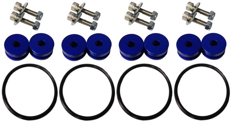 Torque Solution Billet Bumper Quick Release Kit Combo (Blue): Universal