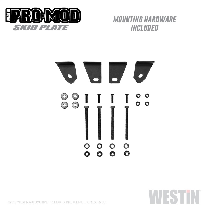 Westin 19-21 Chevrolet Silverado 1500 Outlaw/Pro-Mod Skid Plate - Tex. Blk thumbnail 8