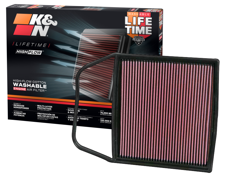 K&N 06-09 BMW 135/335/535 Drop In Air Filter thumbnail 9