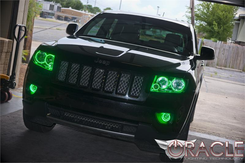 Oracle Jeep Grand Cherokee 11-13 Triple Halo Kit - ColorSHIFT w/ Simple Controller