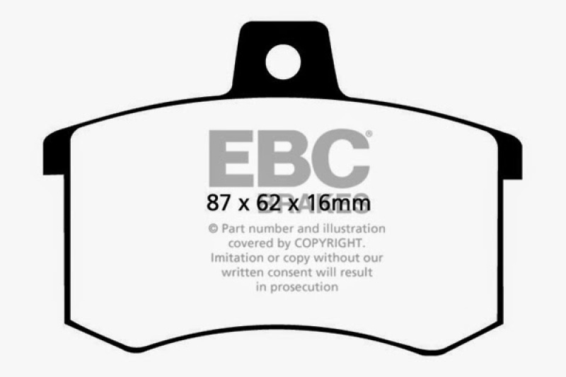 EBC 91-95 Alfa Romeo 164 2.0 Turbo Redstuff Rear Brake Pads thumbnail 6