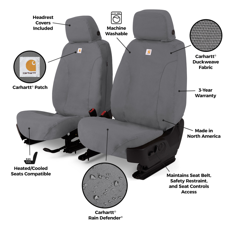 Covercraft 24-25 Toyota Tacoma Carhartt SeatSaver Custom Seat Cover - Gravel