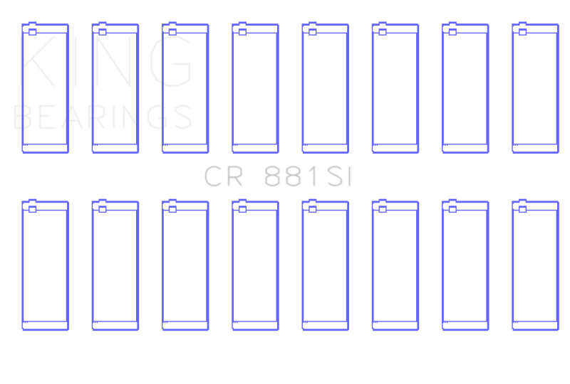 King Engine Bearings Ford 281Ci/330Ci (Size +0.25mm) Connecting Rod Bearing Set thumbnail 3
