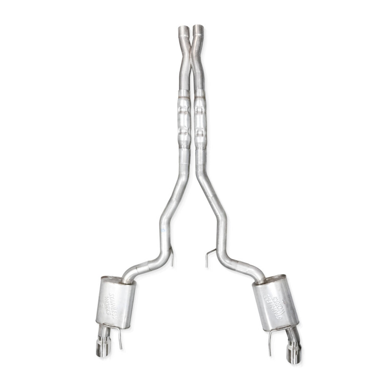Stainless Works 2024 Mustang GT Catback Dual Tips Legend Sound H-Pipe Performance Connect Exhaust