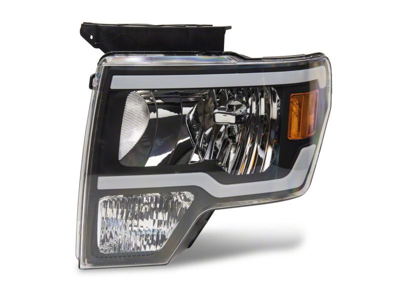 Raxiom 09-14 Ford F-150 Axial Series Headlights w/ LED Bar- Black Housing (Clear Lens) thumbnail 8