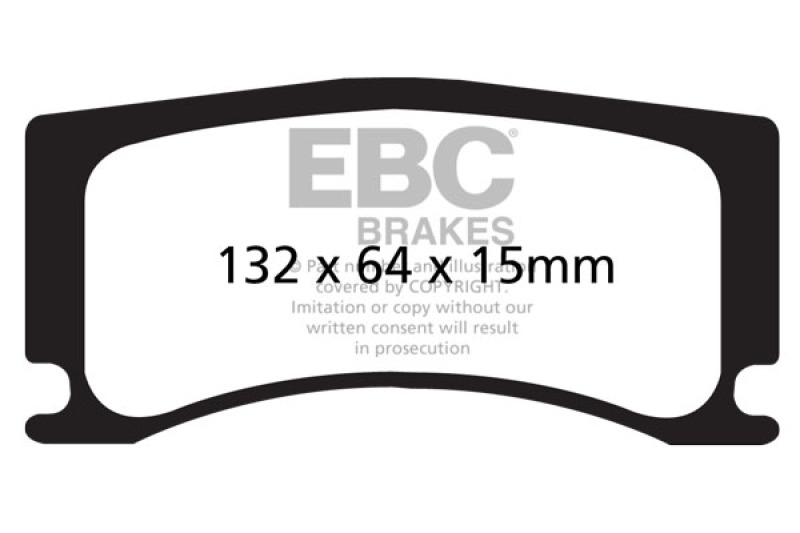 EBC 08-09 Jaguar XKR 4.2L Supercharged (Portfolio) Bluestuff Rear Brake Pads thumbnail 3
