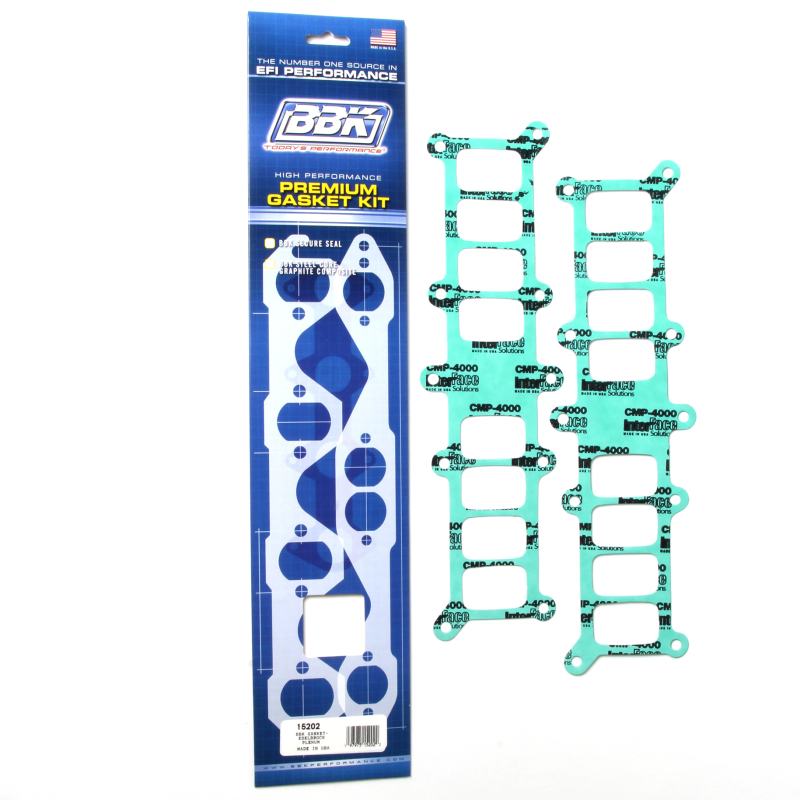BBK 86-95 Mustang 5.0 Upper To Lower EFI Intake EFI Manifold Gasket Set Edelbrock Performer