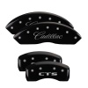 MGP 4 Caliper Covers Engraved Front Cursive/Cadillac Engraved Rear CTS Black finish silver ch thumbnail 8
