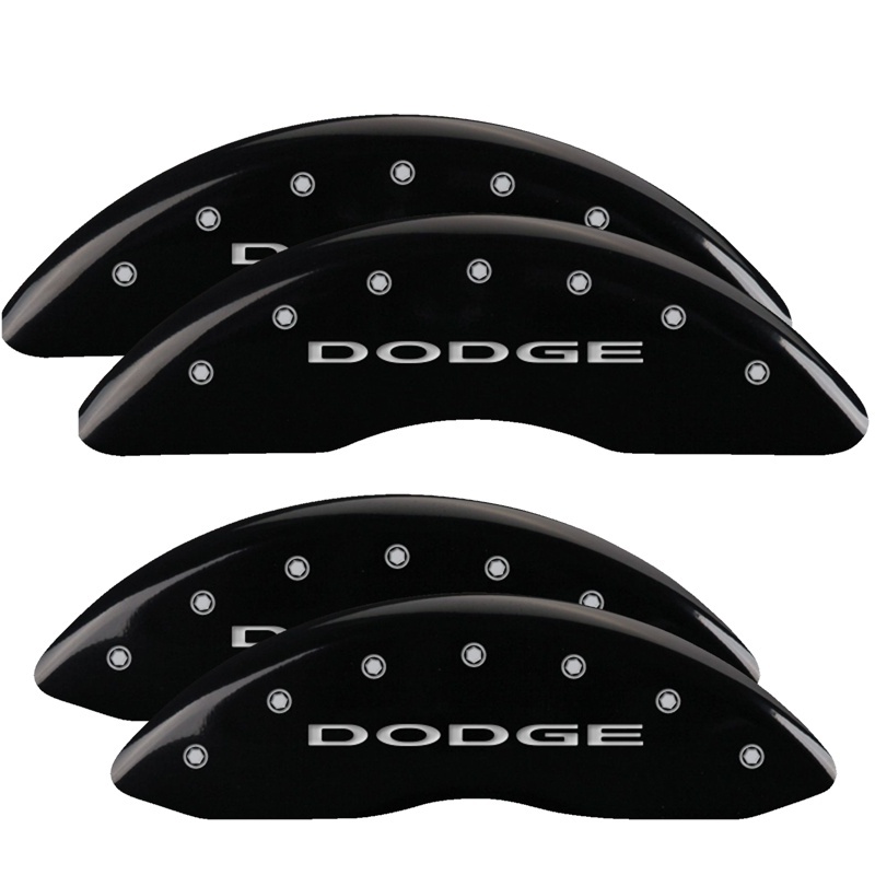 MGP 4 Caliper Covers Engraved Front & Rear With out stripes/Dodge Black finish silver ch thumbnail 7
