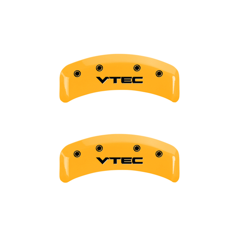 MGP 4 Caliper Covers Engraved Front & Rear Vtech Yellow Finish Black Char 2003 Honda Element thumbnail 9