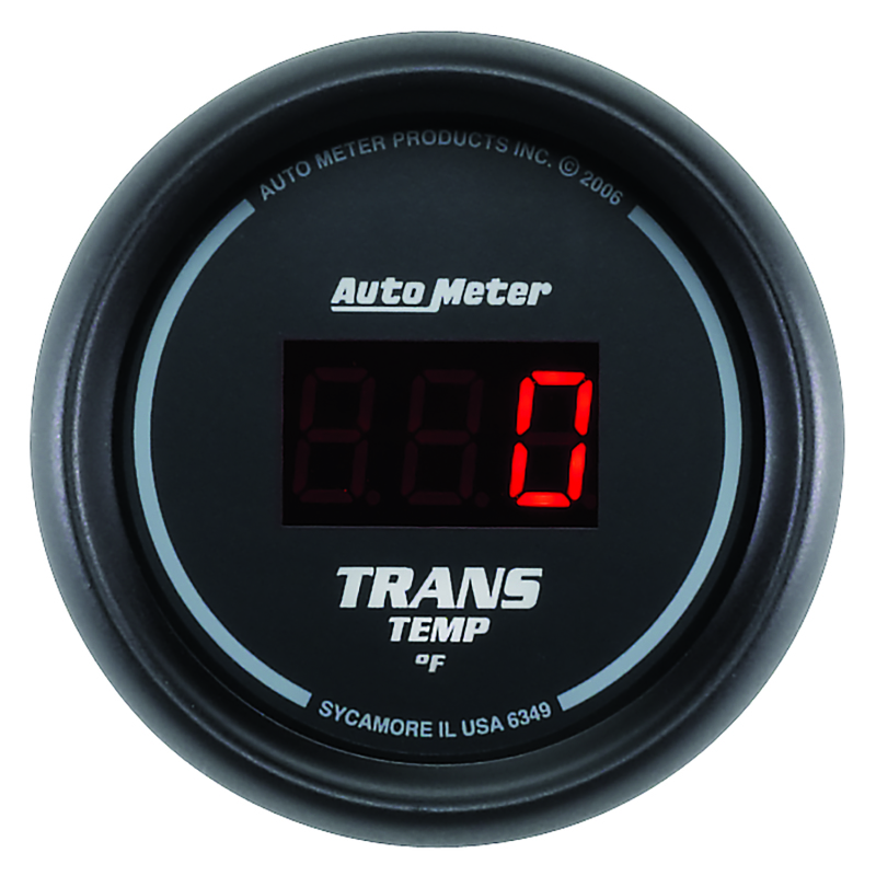 Autometer Z Series 52mm Black Digital 0-300 Deg F Transmission Temperature Gauge thumbnail 3