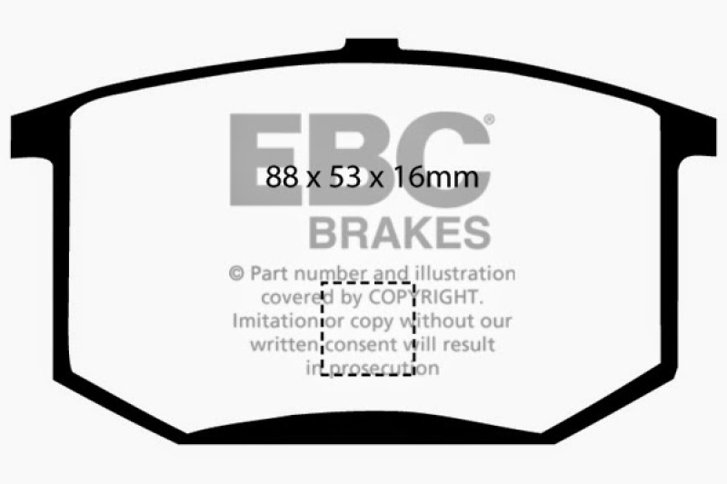 EBC 75-80 Lotus Esprit 2.0 Redstuff Rear Brake Pads thumbnail 6