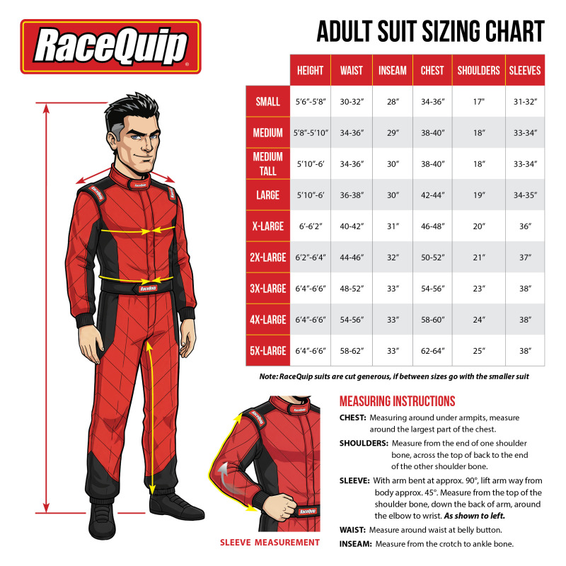 RaceQuip Red SFI-1 1-L Suit - Medium thumbnail 6
