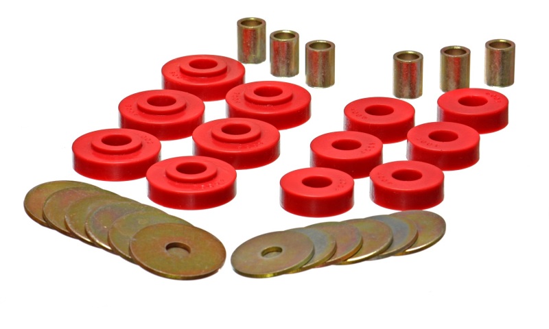Energy Suspension GM Corvette Red Body Mount Set thumbnail 5
