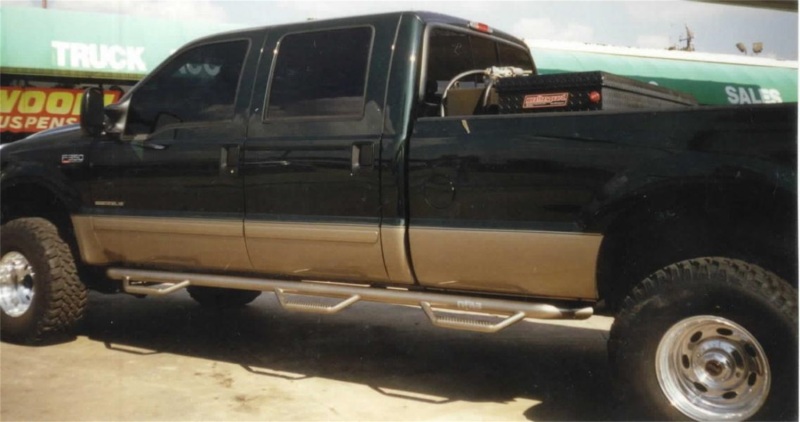 N-Fab Nerf Step 99-16 Ford F-250/350 Super Duty Crew Cab 8ft Bed - Gloss Black - Bed Access - 3in thumbnail 4
