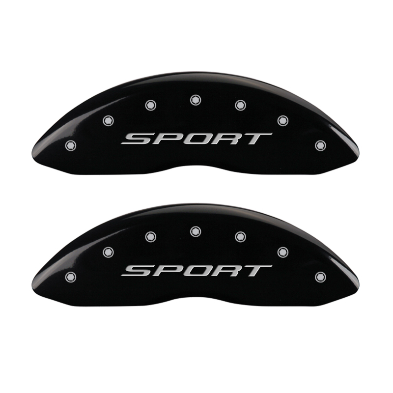 MGP 4 Caliper Covers Engraved Front & Rear 2015/Sport Black Finish Silver Char 2017 Ford Fusion thumbnail 4