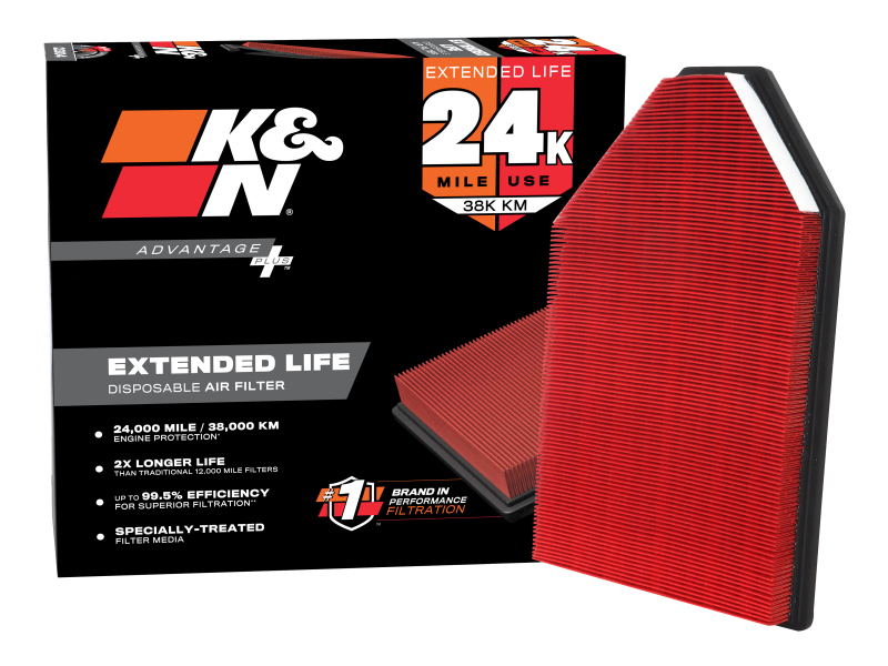 K&N Advantage Plus Air Filter 24K Miles Dodge Challenger/Charger/300C 2011 thumbnail 2